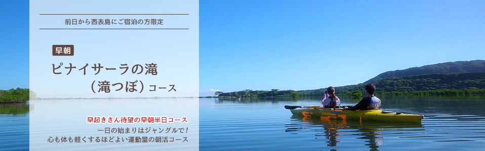 西表島・早朝ピナイサーラの滝（滝つぼ）ツアー